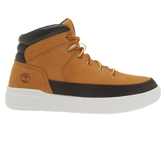 Timberland Mens Wheat Leather Seneca Bay Lace Up Mid Top Sneakers Sz 10 New - Picture 9 of 12